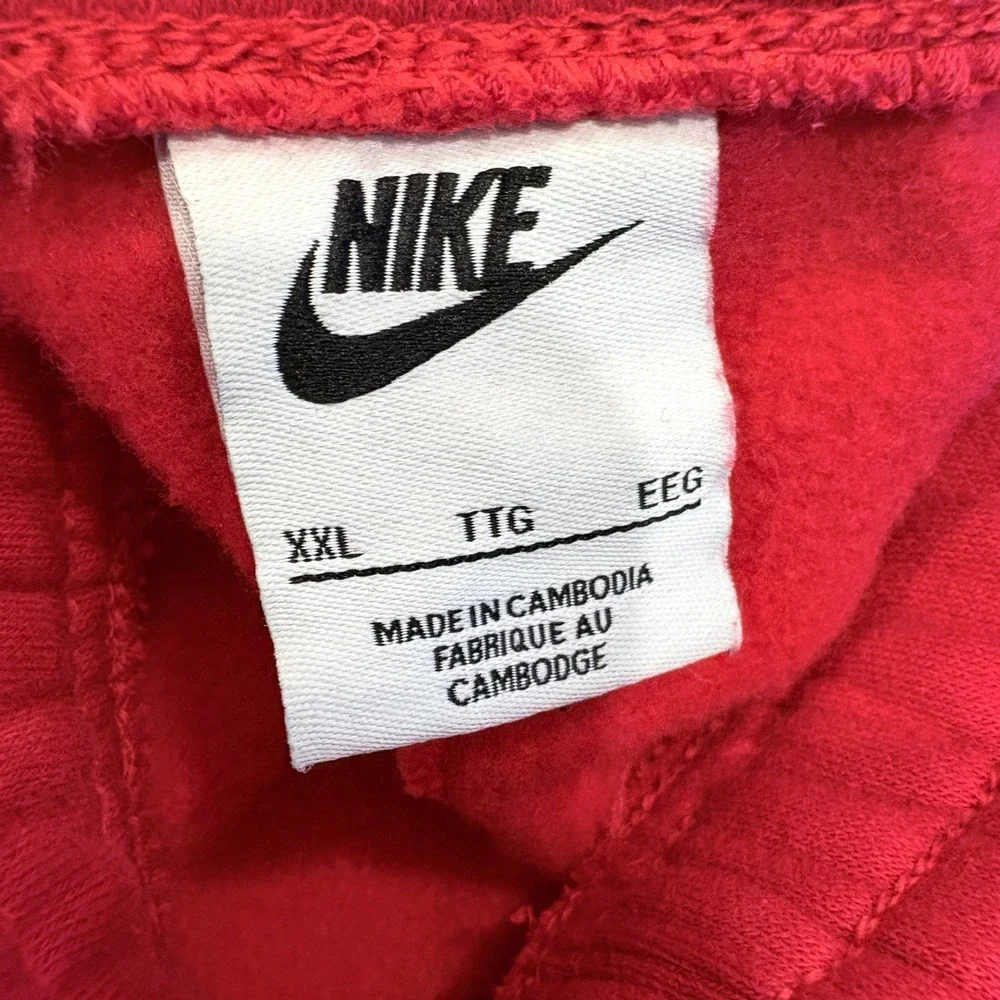 Nike Men's Club Joggers Red‎ Size XXL Nike Swoosh Embroidered *READ*